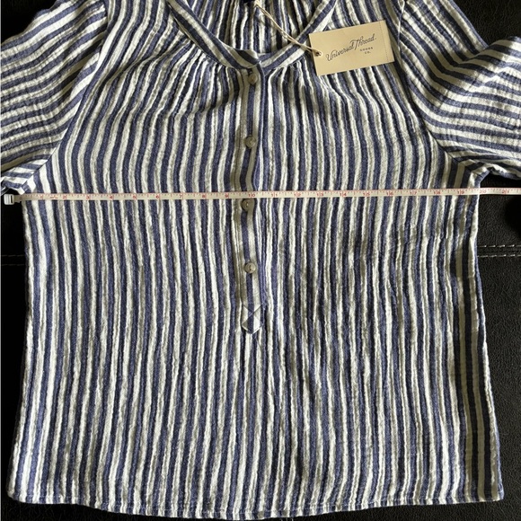 NWT Universal Thread Gauzy Pinstripe Blouse - Picture 3 of 10